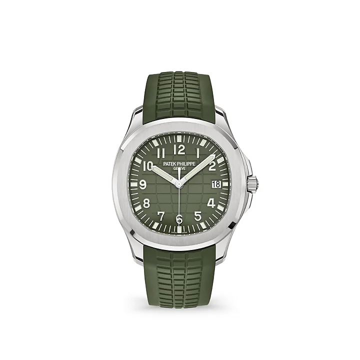 The Patek Philippe Aquanaut 42mm Jumbo White Gold 5168G “Green” model represents a contemporary Swiss brand’s ceaseless innovation and ageless design.