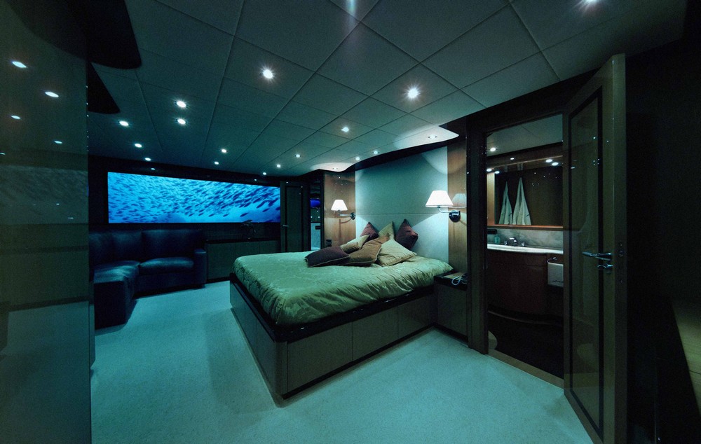 Bedroom of the Lover’s Deep Luxury Submarine Hotel